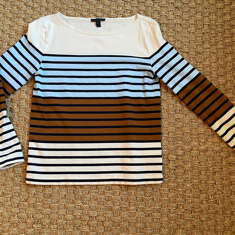 Striped Jcrew Ling Sleeve top
